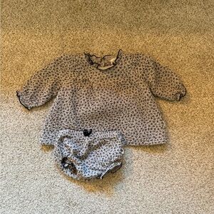 Organic Baby Blouse & Bloomers